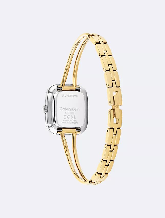 Relógio com pulseira tipo bangle e mostrador escovado Relógio com pulseira tipo bangle e mostrador escovado