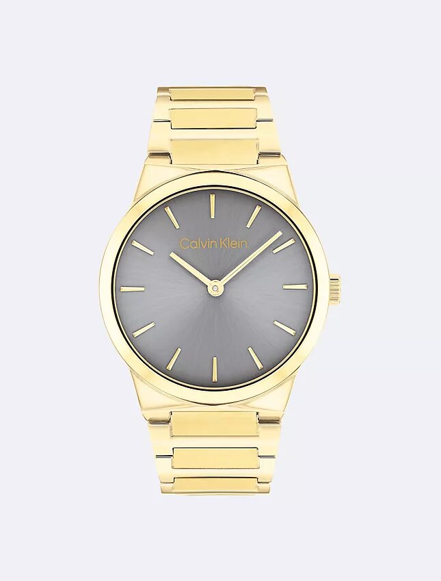 Relógio de 32 mm com bracelete de elos integrados minimalista Relógio de 32 mm com bracelete de elos integrados minimalista