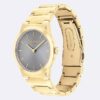 Relógio de 32 mm com bracelete de elos integrados minimalista Relógio de 32 mm com bracelete de elos integrados minimalista