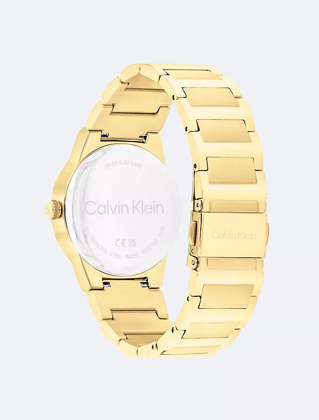 Relógio de 32 mm com bracelete de elos integrados minimalista Relógio de 32 mm com bracelete de elos integrados minimalista