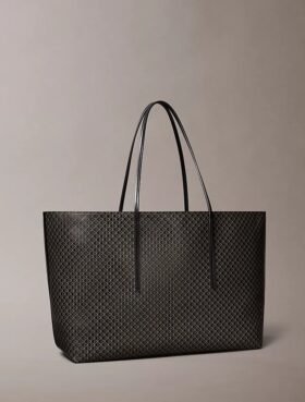 Saco de compras grande com logótipo em todo o tecido e bolsa Saco de compras grande com logótipo em todo o tecido e bolsa