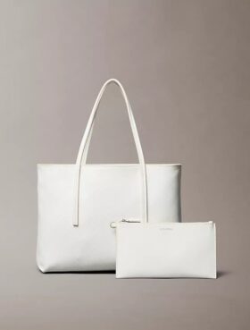 Saco de compras pequeno com logótipo em todo o tecido e bolsa Saco de compras pequeno com logótipo em todo o tecido e bolsa