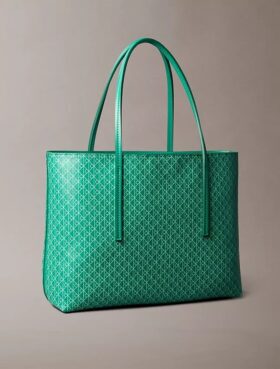 Saco de compras pequeno com logótipo em todo o tecido e bolsa Saco de compras pequeno com logótipo em todo o tecido e bolsa