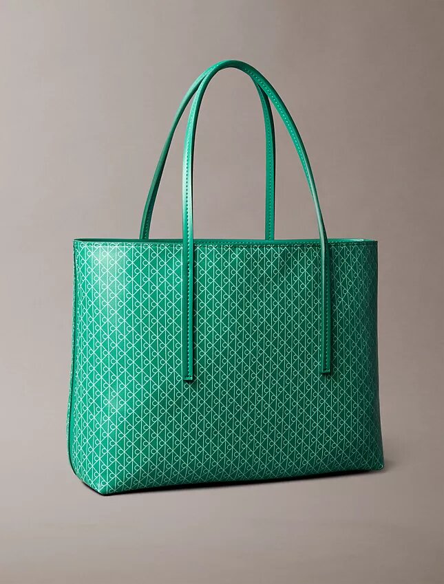 Saco de compras pequeno com logótipo em todo o tecido e bolsa Saco de compras pequeno com logótipo em todo o tecido e bolsa
