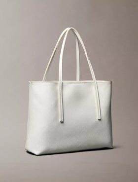 Saco de compras pequeno com logótipo em todo o tecido e bolsa Saco de compras pequeno com logótipo em todo o tecido e bolsa