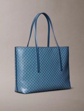 Saco de compras pequeno com logótipo em todo o tecido e bolsa Saco de compras pequeno com logótipo em todo o tecido e bolsa