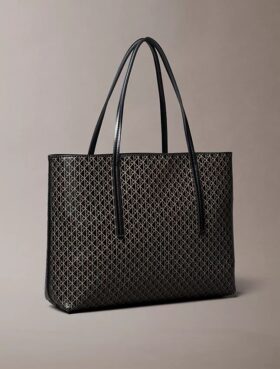 Saco de compras pequeno com logótipo em todo o tecido e bolsa Saco de compras pequeno com logótipo em todo o tecido e bolsa