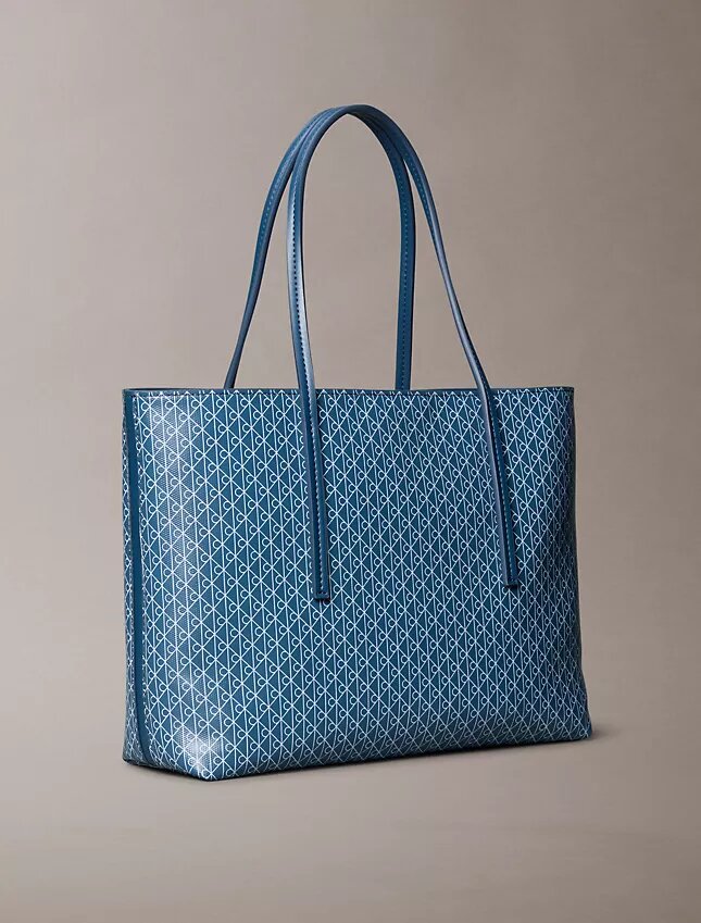 Saco de compras pequeno com logótipo em todo o tecido e bolsa Saco de compras pequeno com logótipo em todo o tecido e bolsa