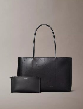 Saco Tote com logótipo perfurado Saco Tote com logótipo perfurado