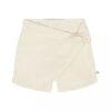 Saia-calções com efeito envolvente texturado para meninas Saia-calções com efeito envolvente texturado para meninas