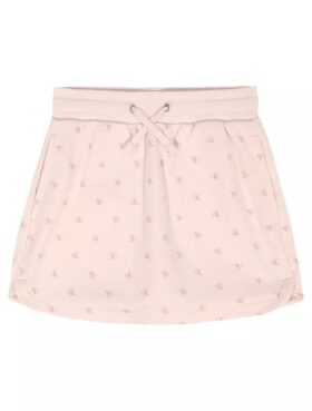 Saia-calções com monograma integral para meninas