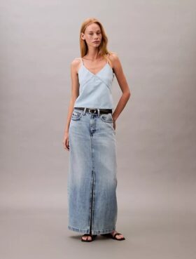 Saia Maxi em Denim