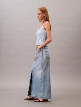 Saia Maxi em Denim