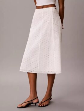 Saia Midi com Bordados