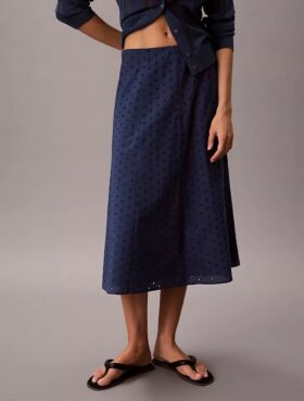 Saia Midi com Bordados