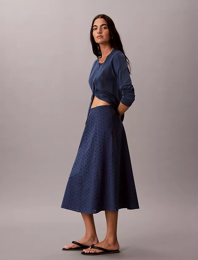 Saia Midi com Bordados Saia Midi com Bordados