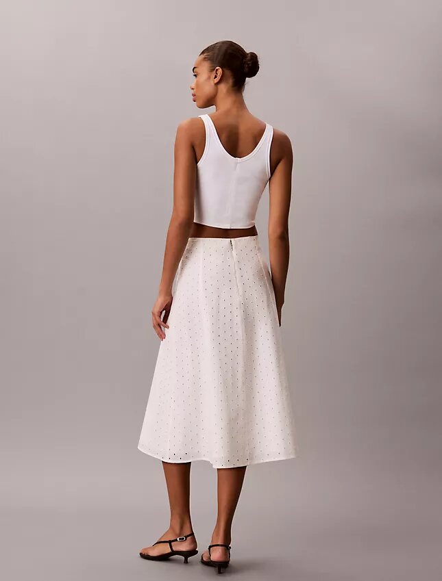 Saia Midi com Bordados Saia Midi com Bordados