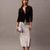 Saia midi em cetim amassado estampado Saia midi em cetim amassado estampado