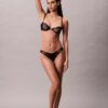 Soutien balconette Unlined em renda geométrica preta CK Black Soutien balconette Unlined em renda geométrica preta CK Black