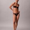 Soutien balconette Unlined em renda geométrica preta CK Black Soutien balconette Unlined em renda geométrica preta CK Black