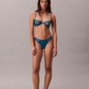 Soutien balconette Unlined em renda geométrica preta CK Black