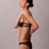 Soutien balconette Unlined em renda geométrica preta CK Black Soutien balconette Unlined em renda geométrica preta CK Black