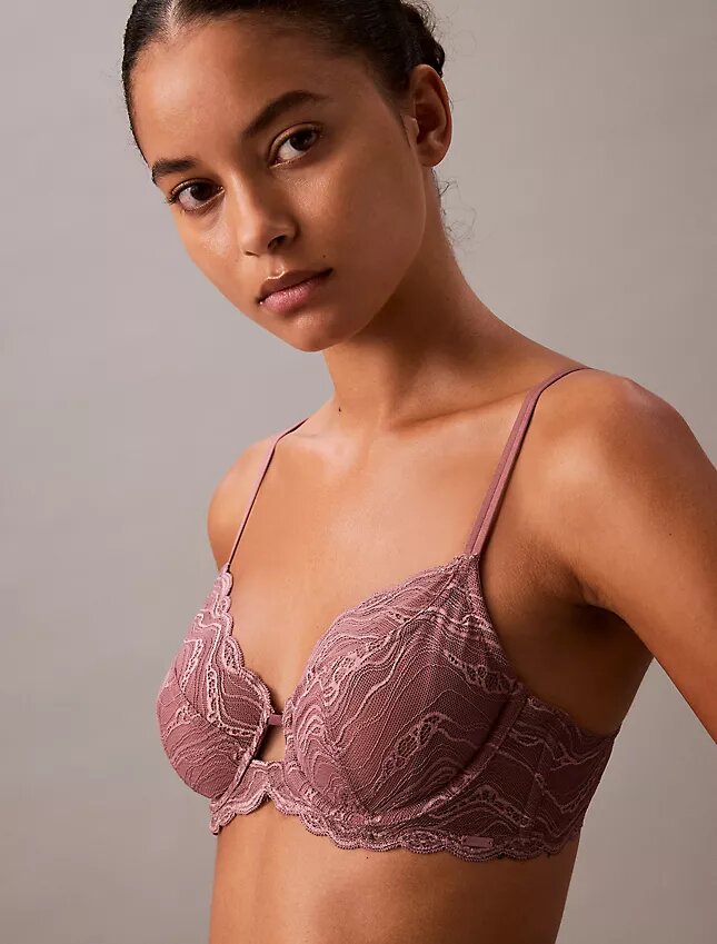 Sutiã de cobertura total unlined em renda elástica sensual Sutiã de cobertura total unlined em renda elástica sensual
