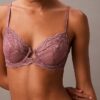 Sutiã de cobertura total unlined em renda elástica sensual Sutiã de cobertura total unlined em renda elástica sensual