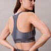 Sutiã desportivo de impacto médio com costas em Y e estampado desportivo moderno Sutiã desportivo de impacto médio com costas em Y e estampado desportivo moderno