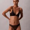 Sutiã Plunge CK Black Floral Lace com forro leve Sutiã Plunge CK Black Floral Lace com forro leve