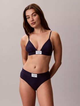 Sutiã triangular clássico Heritage em Cotton Stretch com forro leve