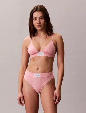 Sutiã triangular clássico Heritage em Cotton Stretch com forro leve