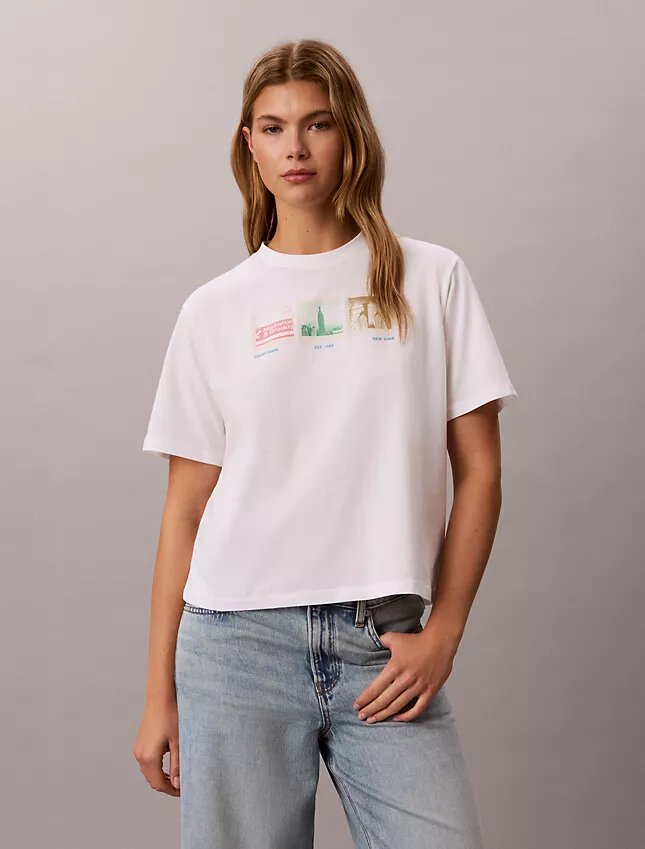 T-shirt Boxy com Estampado Fotográfico de Nova Iorque T-shirt Boxy com Estampado Fotográfico de Nova Iorque