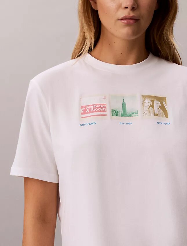 T-shirt Boxy com Estampado Fotográfico de Nova Iorque T-shirt Boxy com Estampado Fotográfico de Nova Iorque