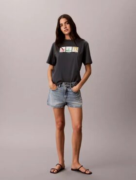 T-shirt Boxy com Estampado Fotográfico de Nova Iorque