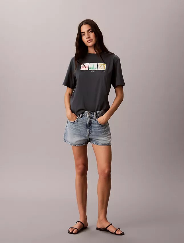T-shirt Boxy com Estampado Fotográfico de Nova Iorque T-shirt Boxy com Estampado Fotográfico de Nova Iorque