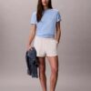 T-shirt Boxy com grafismo Calvin Klein em letra cursiva T-shirt Boxy com grafismo Calvin Klein em letra cursiva