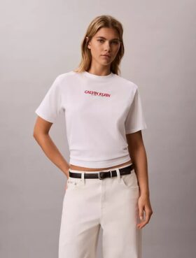 T-shirt Boxy com logótipo Calvin Klein