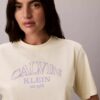 T-shirt Boxy com logótipo em arco T-shirt Boxy com logótipo em arco