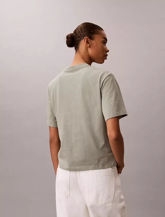 T-shirt Boxy com logótipo em arco T-shirt Boxy com logótipo em arco