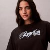 T-shirt Boxy com logótipo em relevo T-shirt Boxy com logótipo em relevo