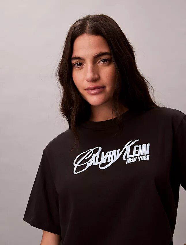 T-shirt Boxy com logótipo em relevo T-shirt Boxy com logótipo em relevo