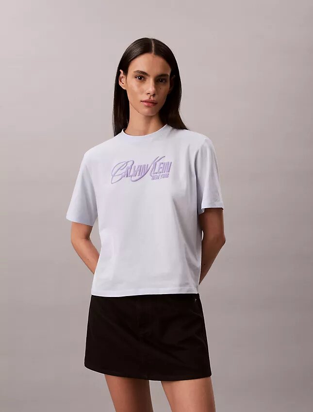 T-shirt Boxy com logótipo em relevo T-shirt Boxy com logótipo em relevo
