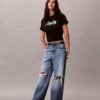 T-shirt Boxy com logótipo em relevo T-shirt Boxy com logótipo em relevo