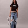 T-shirt Boxy com logótipo em relevo T-shirt Boxy com logótipo em relevo