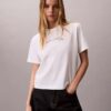 T-shirt Boxy com logótipo em script