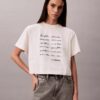 T-shirt Boxy com logótipo em tipo de letra gráfico T-shirt Boxy com logótipo em tipo de letra gráfico