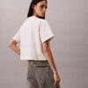 T-shirt Boxy com logótipo em tipo de letra gráfico T-shirt Boxy com logótipo em tipo de letra gráfico