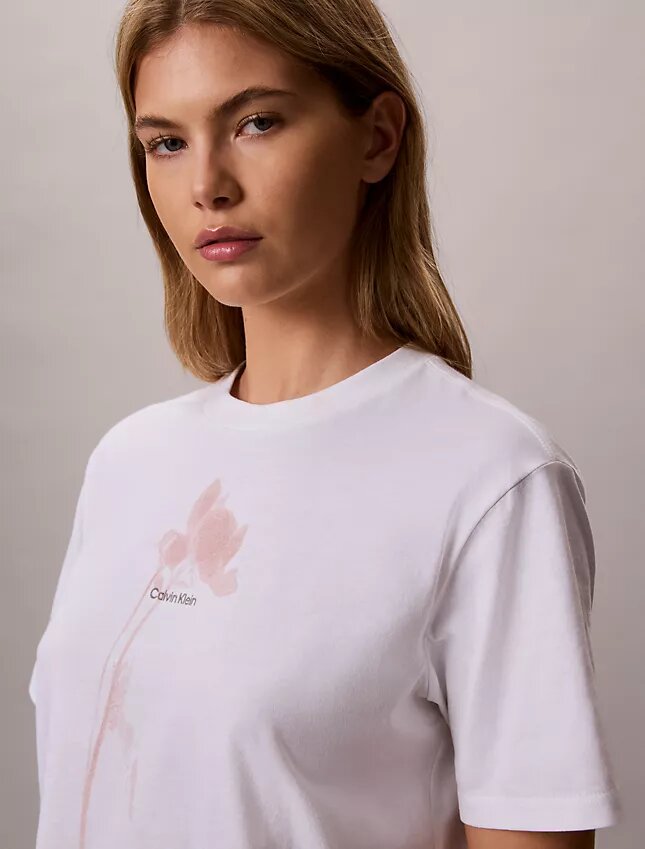 T-shirt Boxy com logótipo floral T-shirt Boxy com logótipo floral