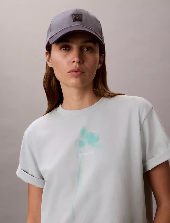 T-shirt Boxy com logótipo floral T-shirt Boxy com logótipo floral